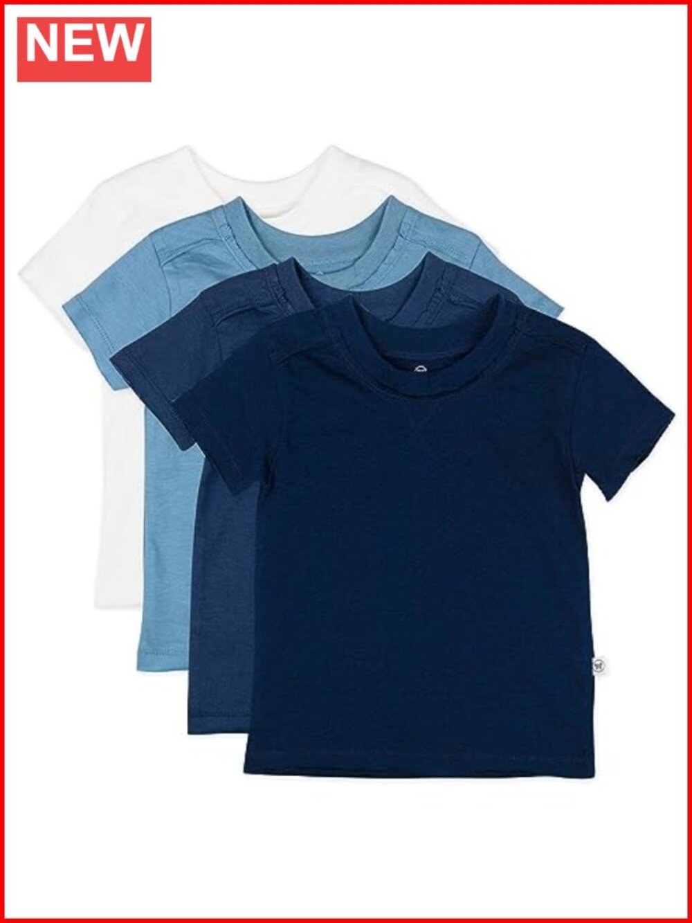 Organic Cotton Short Sleeve T-Shirts 10-Pack Crew Neck Pullover Tees